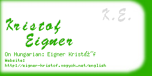 kristof eigner business card